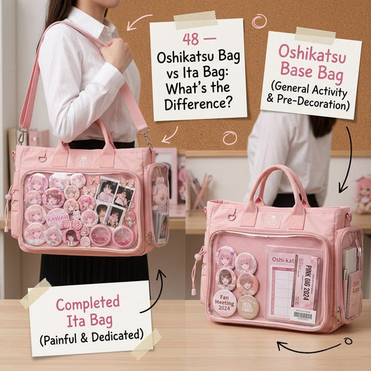 Oshikatsu bag vs ita bag visual comparison