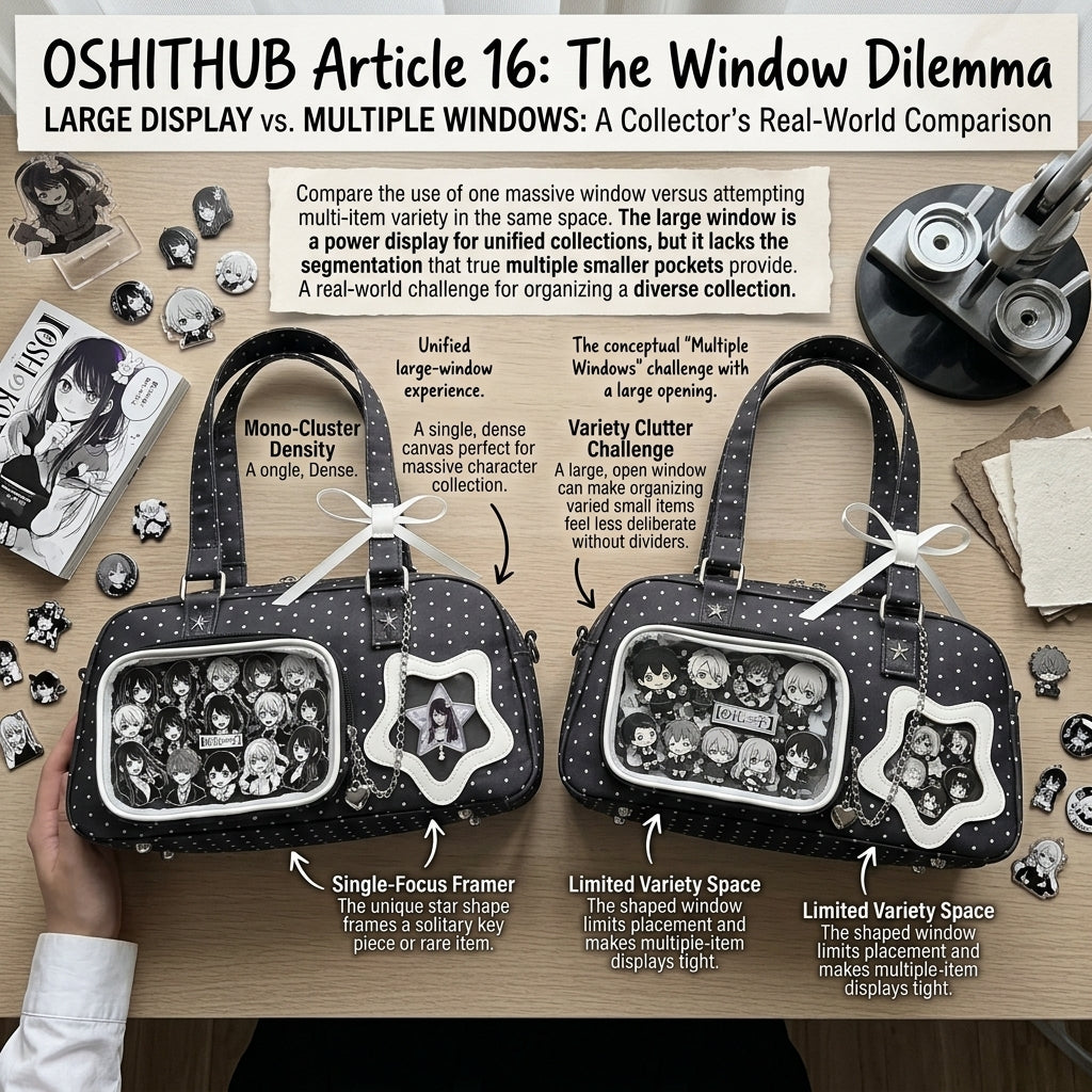 Large display window versus multiple-window ita bag comparison