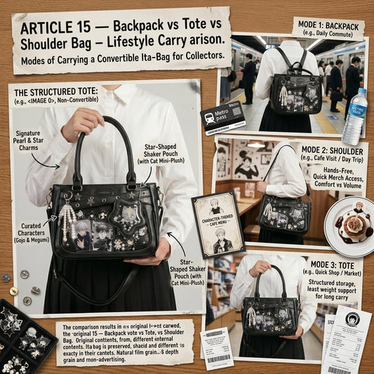 Backpack tote and shoulder ita bag carry-style comparison