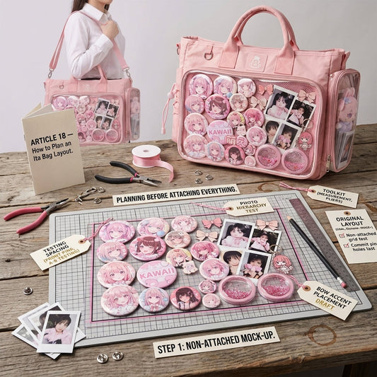 Ita bag layout planning example before attaching pins