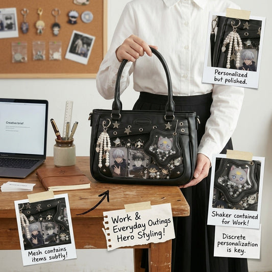 Subtle ita bag styling for work and casual everyday outings