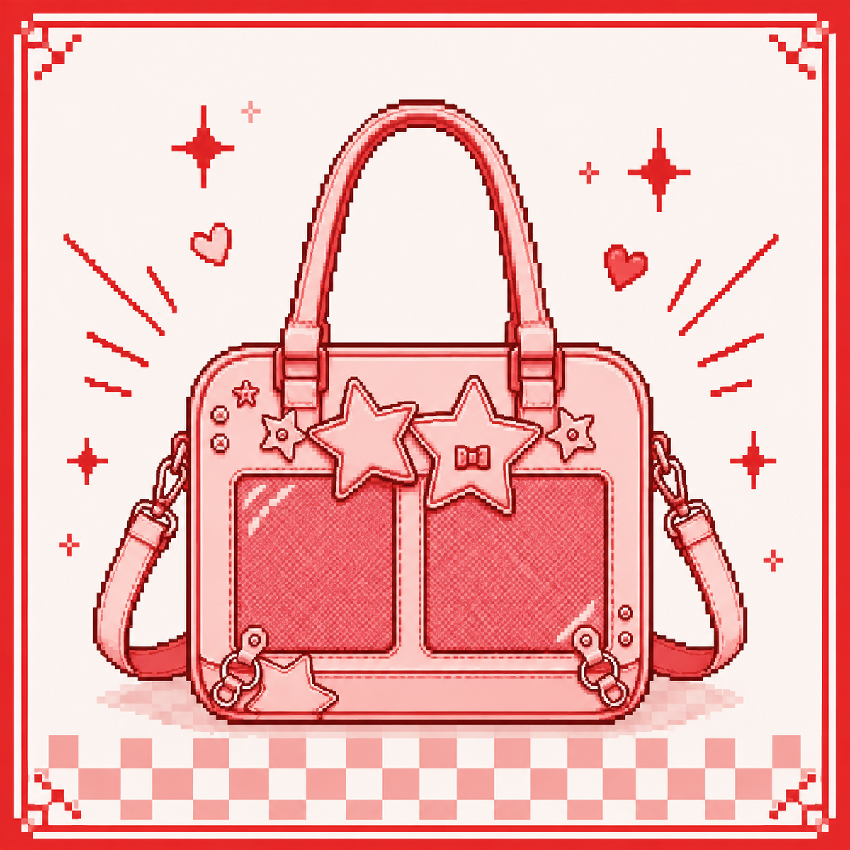 Popular OshiHub ita bags with display windows for pins and photocards