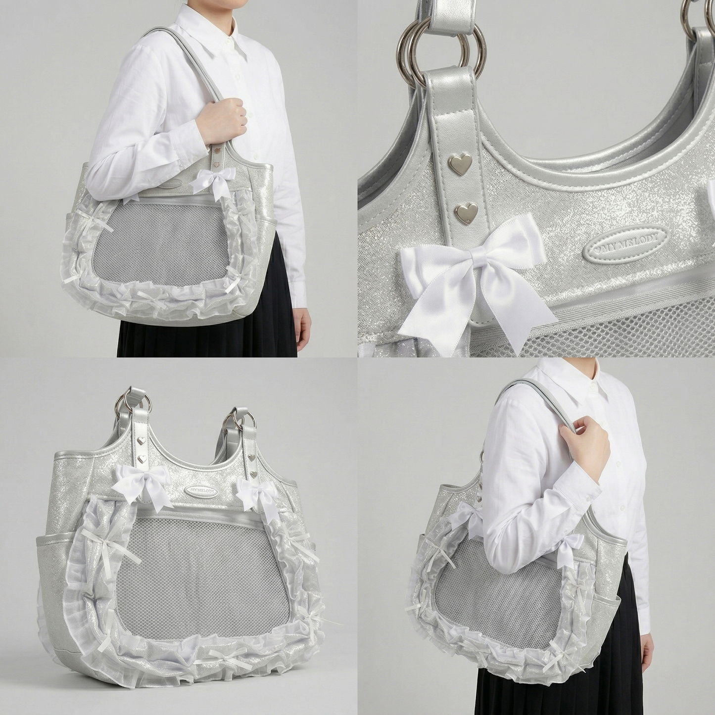 Hanabira Y2K Dopamine Petal Scallop Shopper Large Pink ita bag | Cute Kawaii itabag backpack, Custom Anime Oshikatsu Window Display Bag