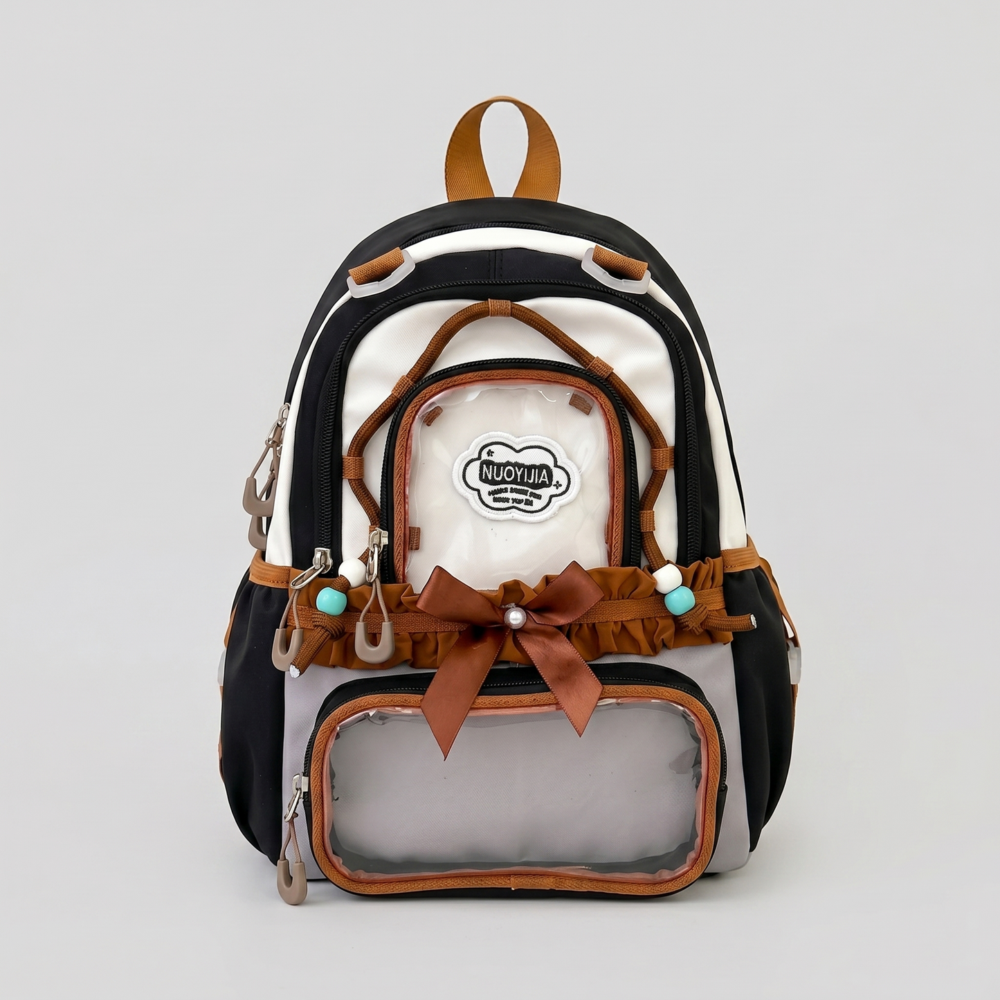 Kaori the Y2K Dopamine Multi Pocket Large Backpack Ita Bag Backpack with Custom Accessories | Oshikatsu Cute Kawaii Anime Itabag Daypack