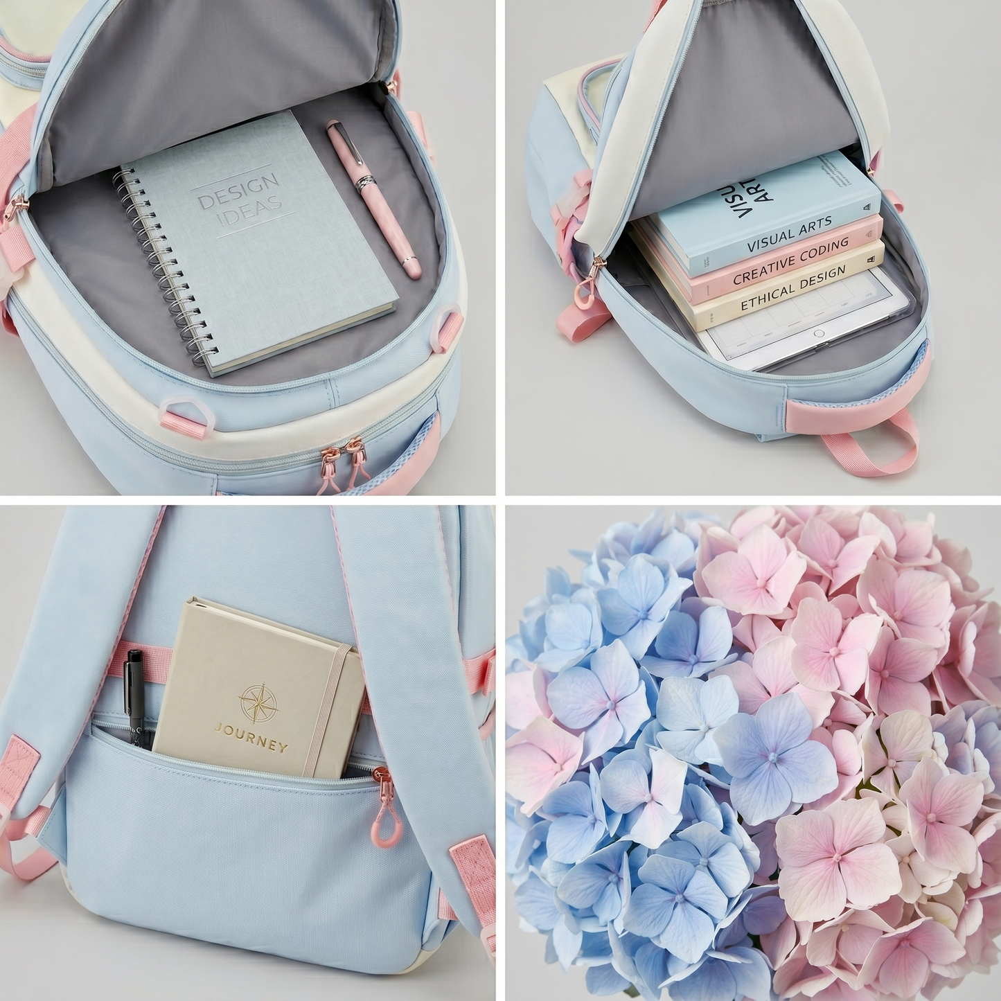 Kaori the Y2K Dopamine Multi Pocket Large Backpack Ita Bag Backpack with Custom Accessories | Oshikatsu Cute Kawaii Anime Itabag Daypack