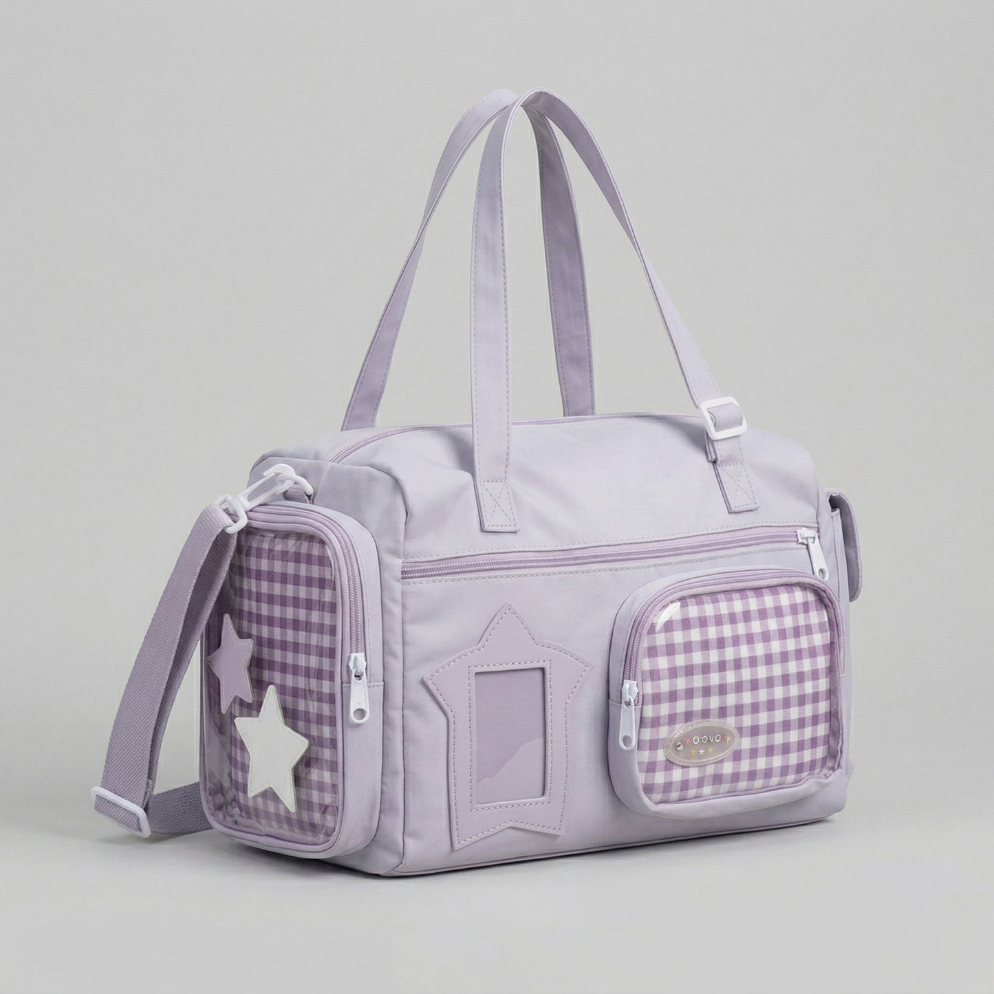 Taiko Y2K Dopamine Drum Duffle Multi Pocket Large Lilac ita bag | Kawaii itabag, itabag backpack, Custom Anime Oshikatsu Window Display Bag