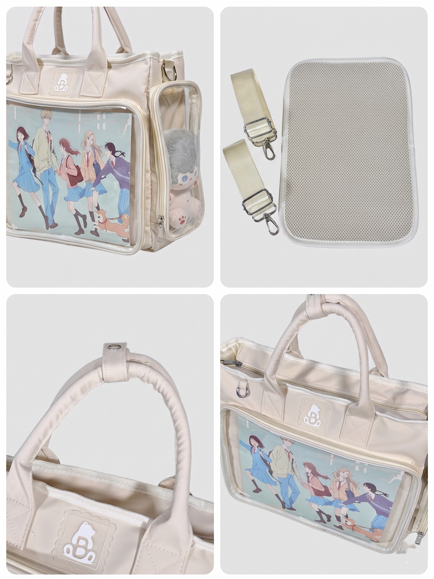 Hanaka Wide Itabag + INSERT | ita Bag Oshikatsu Ita Backpack Crossbody Clear Window Large Display Bag
