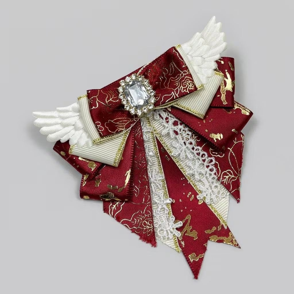 Red Ita Bag Accessories Set | Ribbon Bow Charm, Pin Holder, Badge Holder, Photocard Holder, Ita Bag Accessories, Oshikatsu Decor