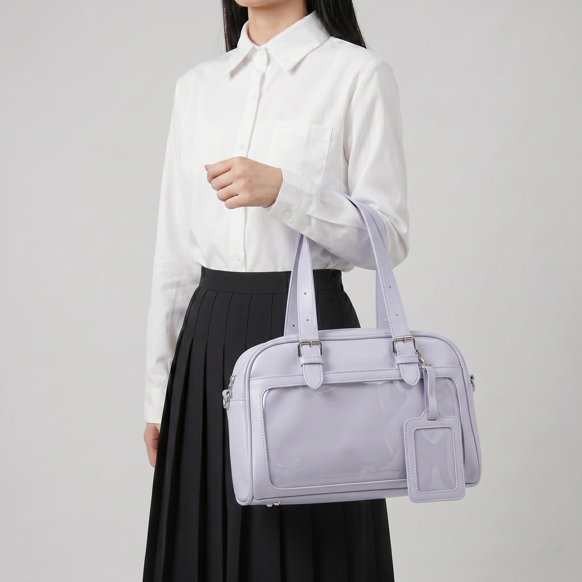 Seiso Frame Shoulder Ita Bag alternate product view showing front window and shoulder strap