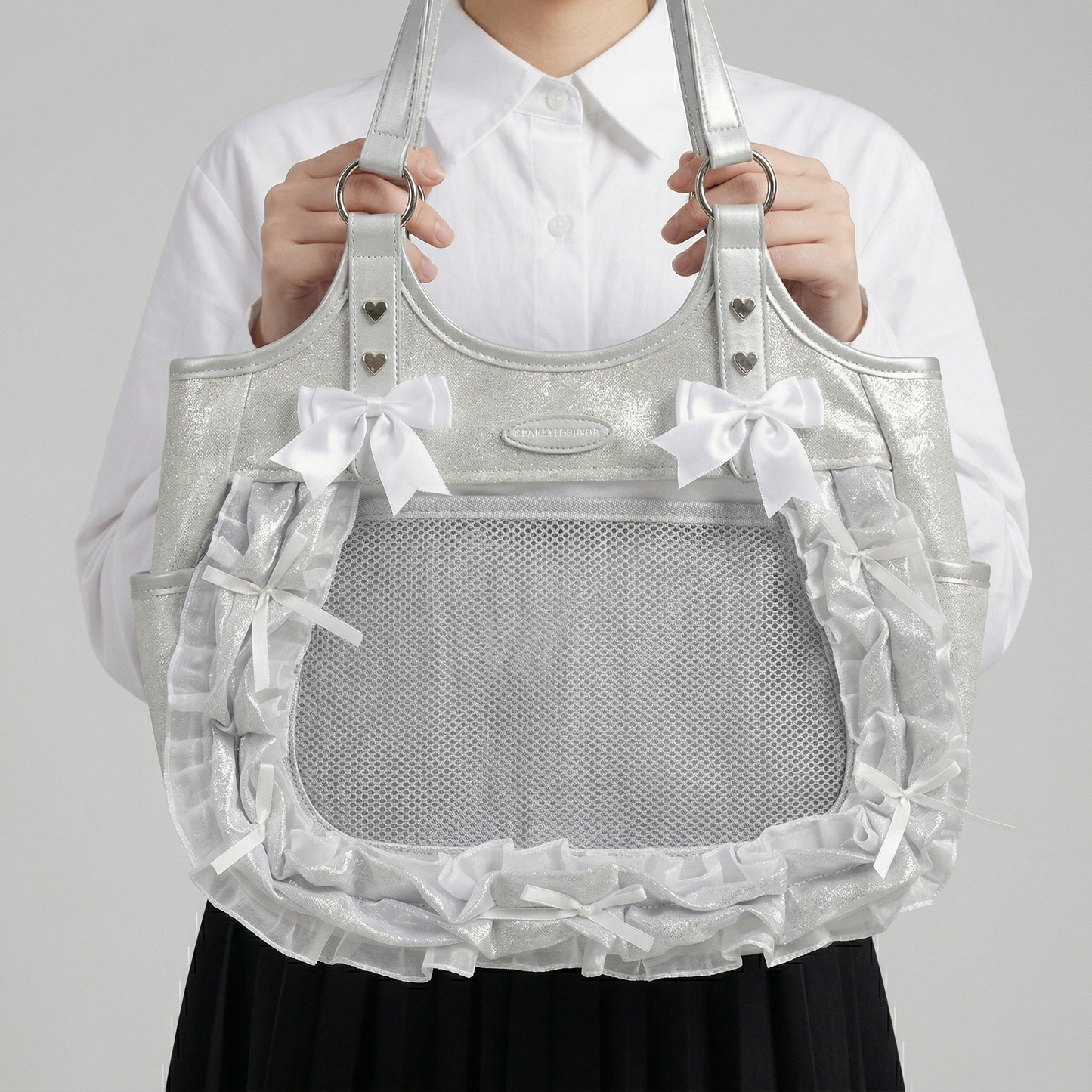 Hanabira Y2K Dopamine Petal Scallop Shopper Large Pink ita bag | Cute Kawaii itabag backpack, Custom Anime Oshikatsu Window Display Bag