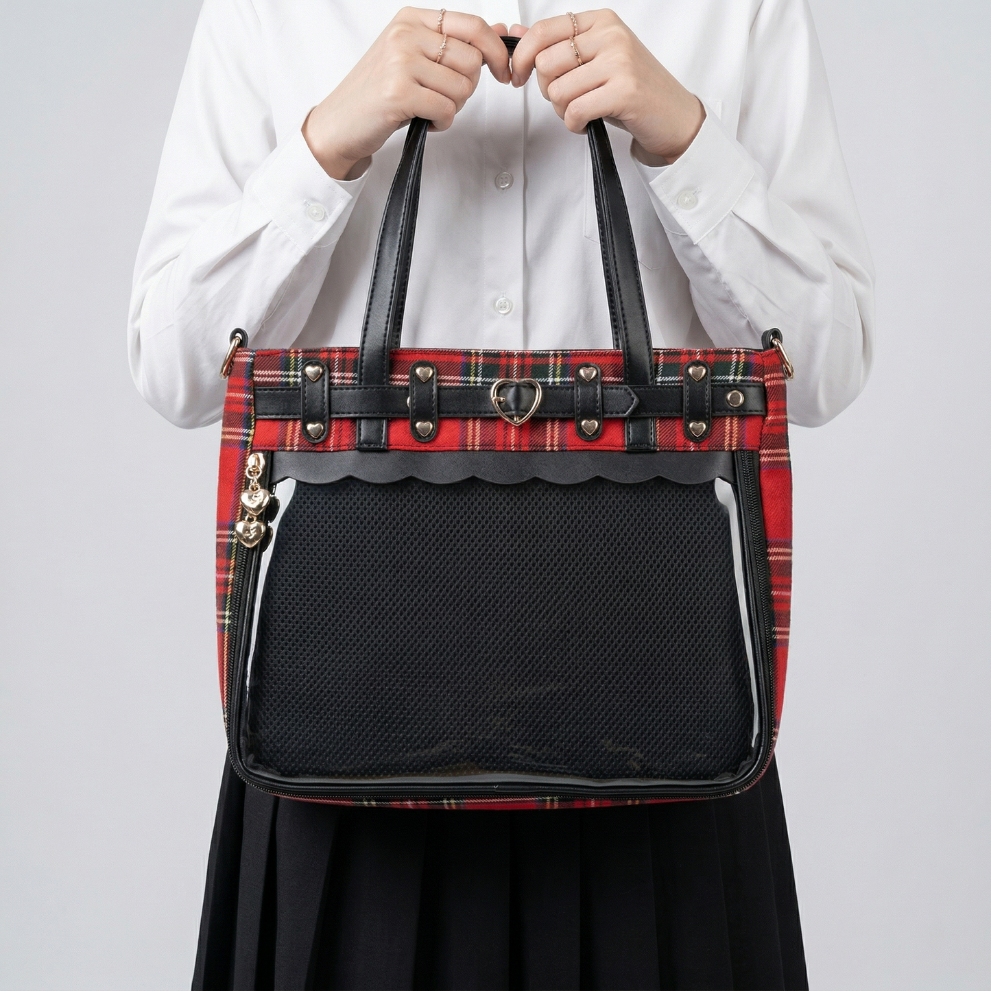Akakuro Y2K Dopamine Gingham Handbag Large Pink ita bag | Cute Kawaii itabag, Custom Anime Oshikatsu Window Display Bag