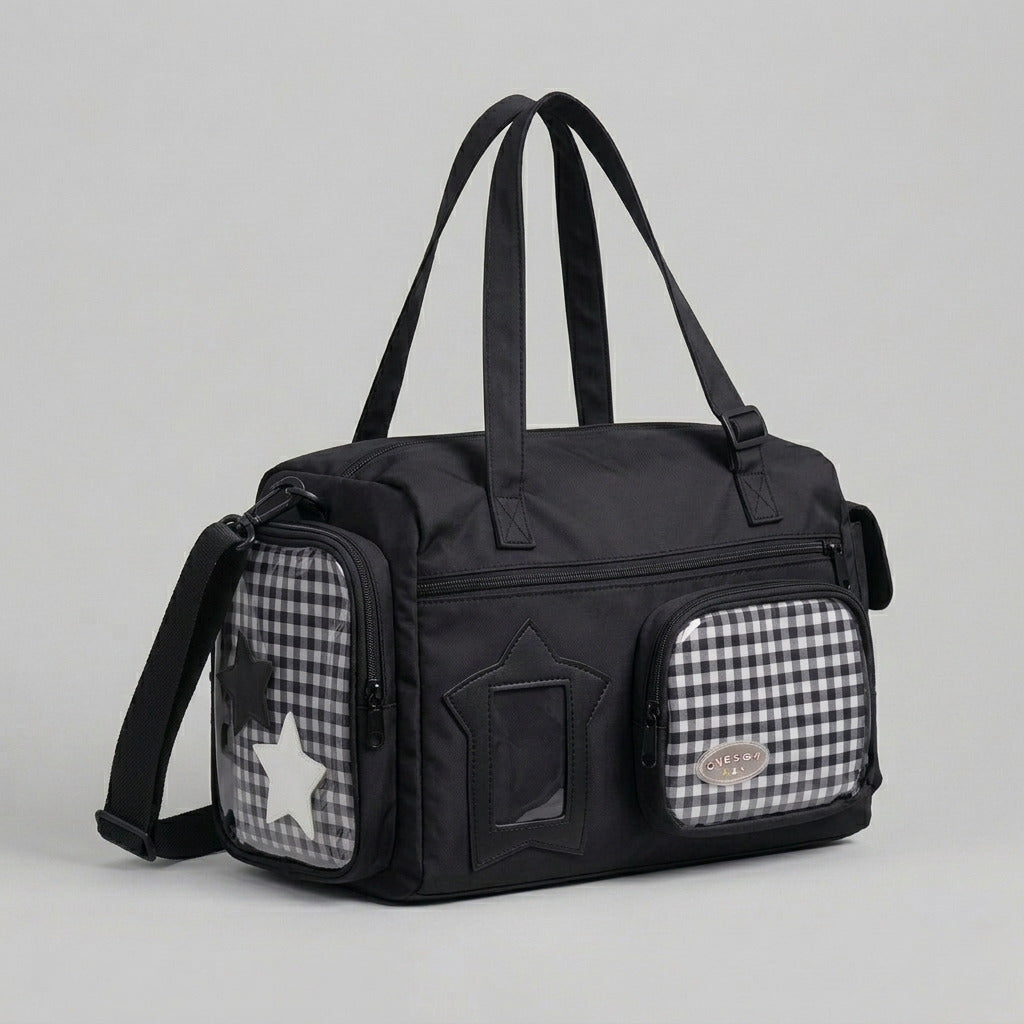 Taiko Y2K Dopamine Drum Duffle Multi Pocket Large Lilac ita bag | Kawaii itabag, itabag backpack, Custom Anime Oshikatsu Window Display Bag