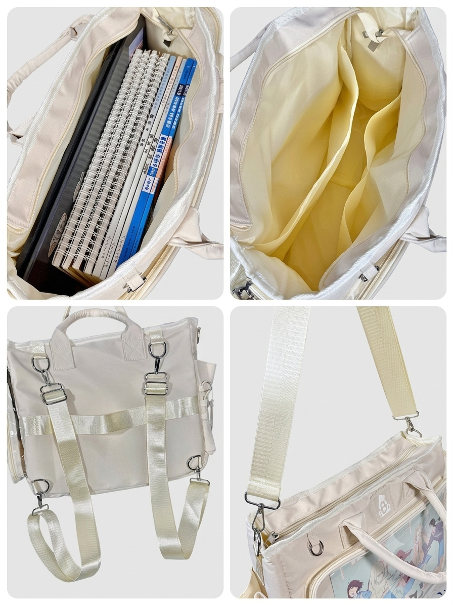 Hanaka Wide Itabag + INSERT | ita Bag Oshikatsu Ita Backpack Crossbody Clear Window Large Display Bag
