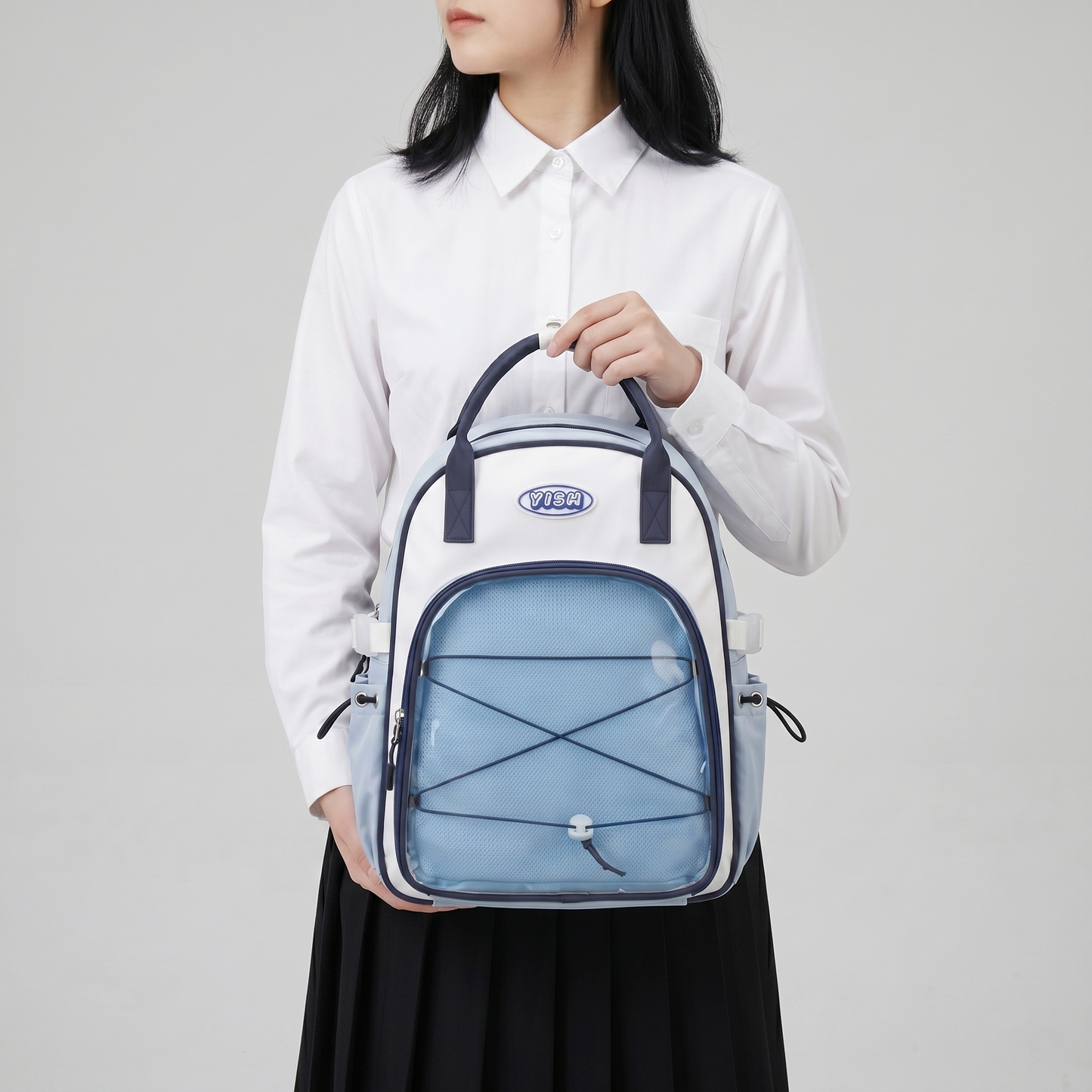 Hikaru Frame Itabag Backpack – Ita Bag School Backpack dengan Clear Window, Elastic Display Grid & Multi Pocket