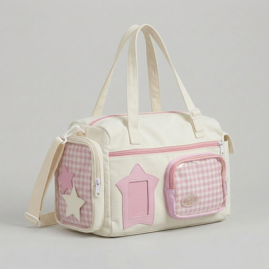 Taiko Y2K Dopamine Drum Duffle Multi Pocket Large Lilac ita bag | Kawaii itabag, itabag backpack, Custom Anime Oshikatsu Window Display Bag
