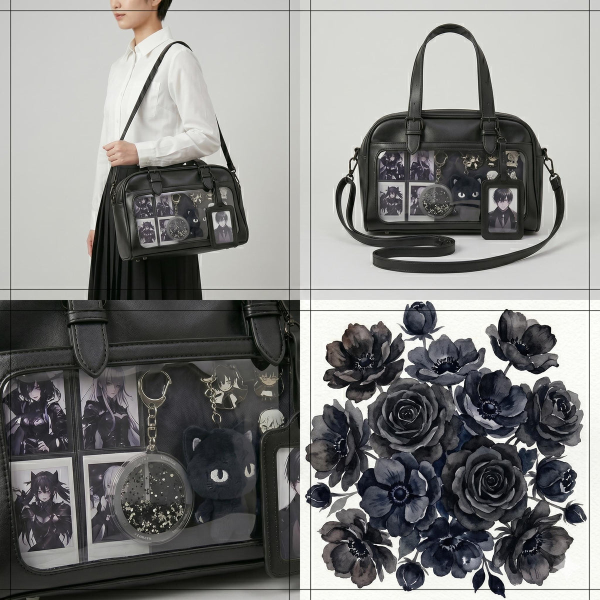 Seiso Frame Shoulder Ita Bag product detail view showing roomy body and display features