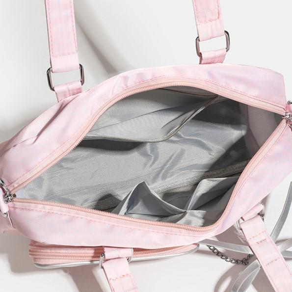 Sora Dual Window Shoulder Ita Bag rear and side view showing structured body and strap attachment
