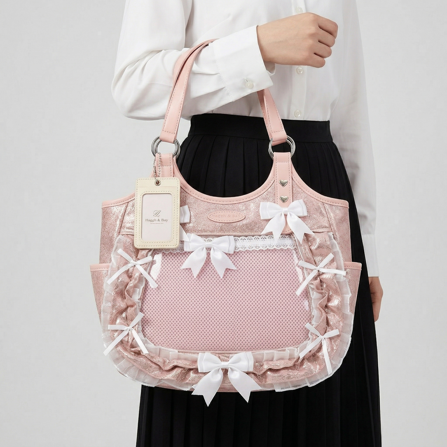Hanabira Y2K Dopamine Petal Scallop Shopper Large Pink ita bag | Cute Kawaii itabag backpack, Custom Anime Oshikatsu Window Display Bag