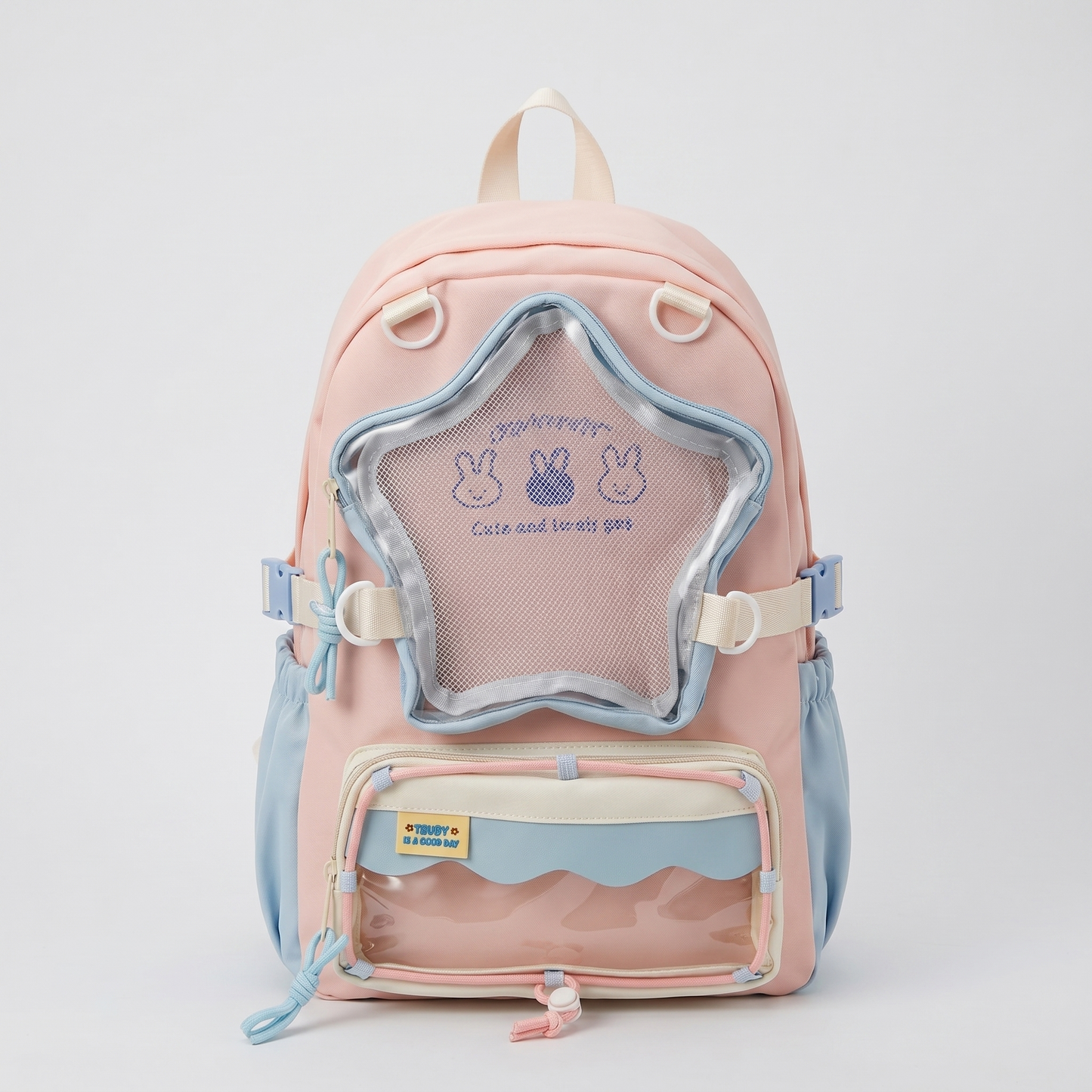 Kira the Star Window Ita Bag Backpack – Dual Pocket Itabag Rucksack, Clear Display Pin Bag, Kawaii Oshikatsu Bag