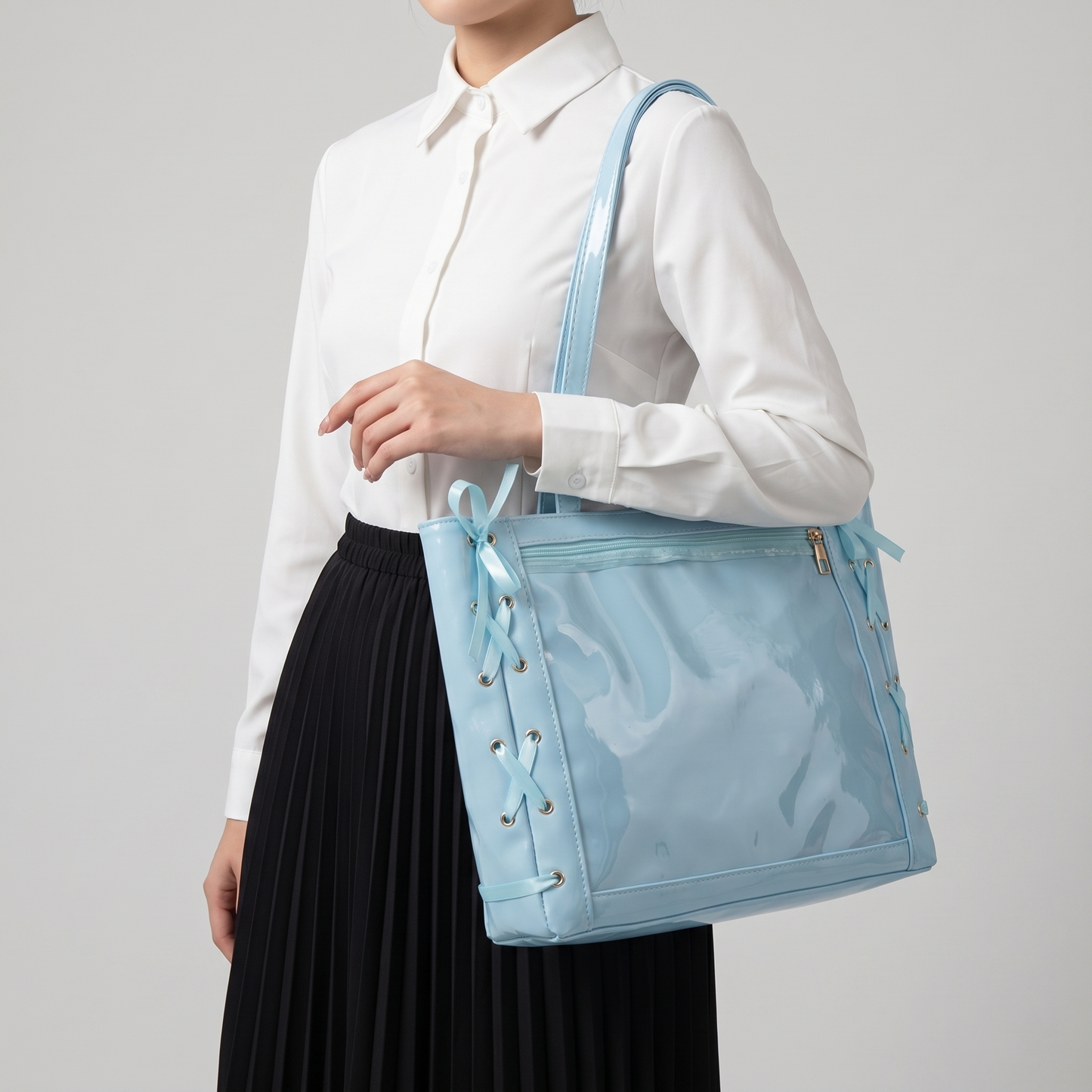 Pika Y2K Dopamine Red Large ita bag | Cute Kawaii totebag itabag, Custom Anime Oshikatsu Window Display Bag | ITABAG58