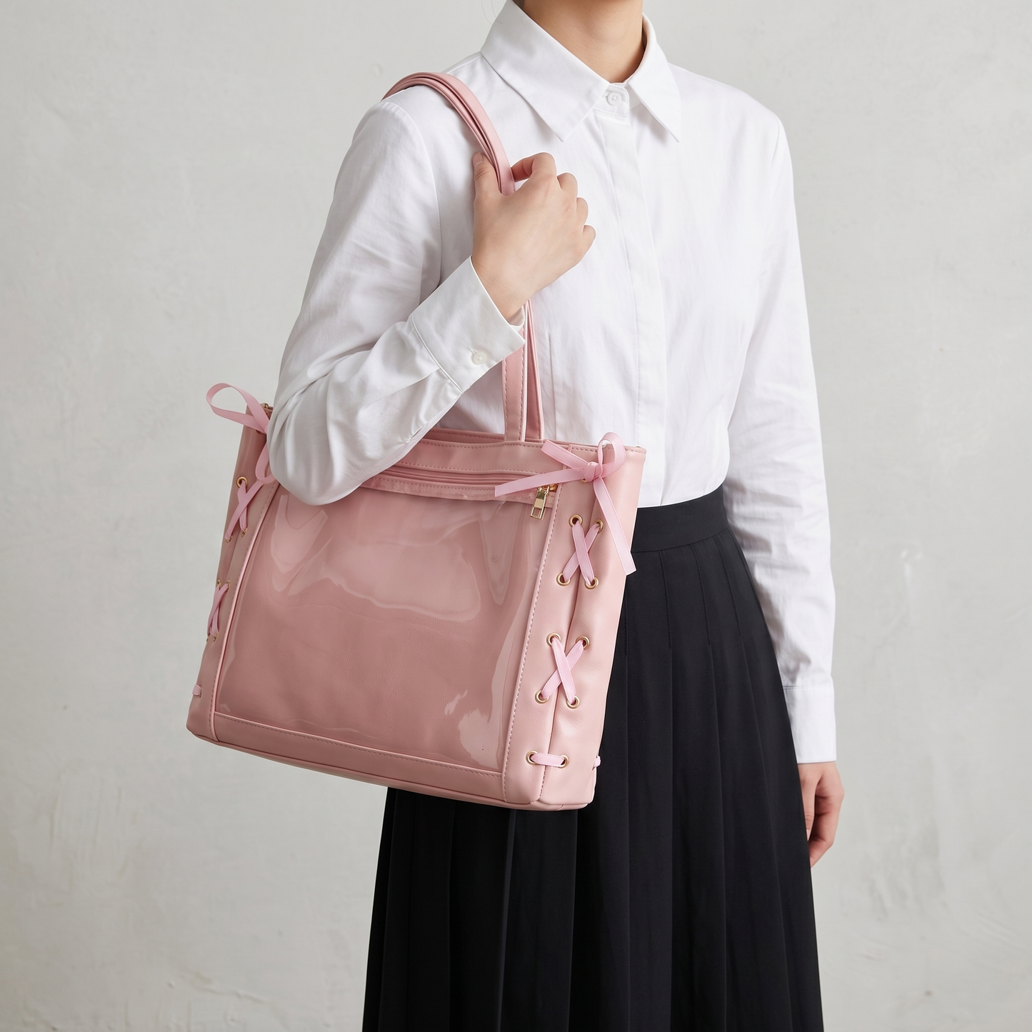 Pika Y2K Dopamine Red Large ita bag | Cute Kawaii totebag itabag, Custom Anime Oshikatsu Window Display Bag | ITABAG58