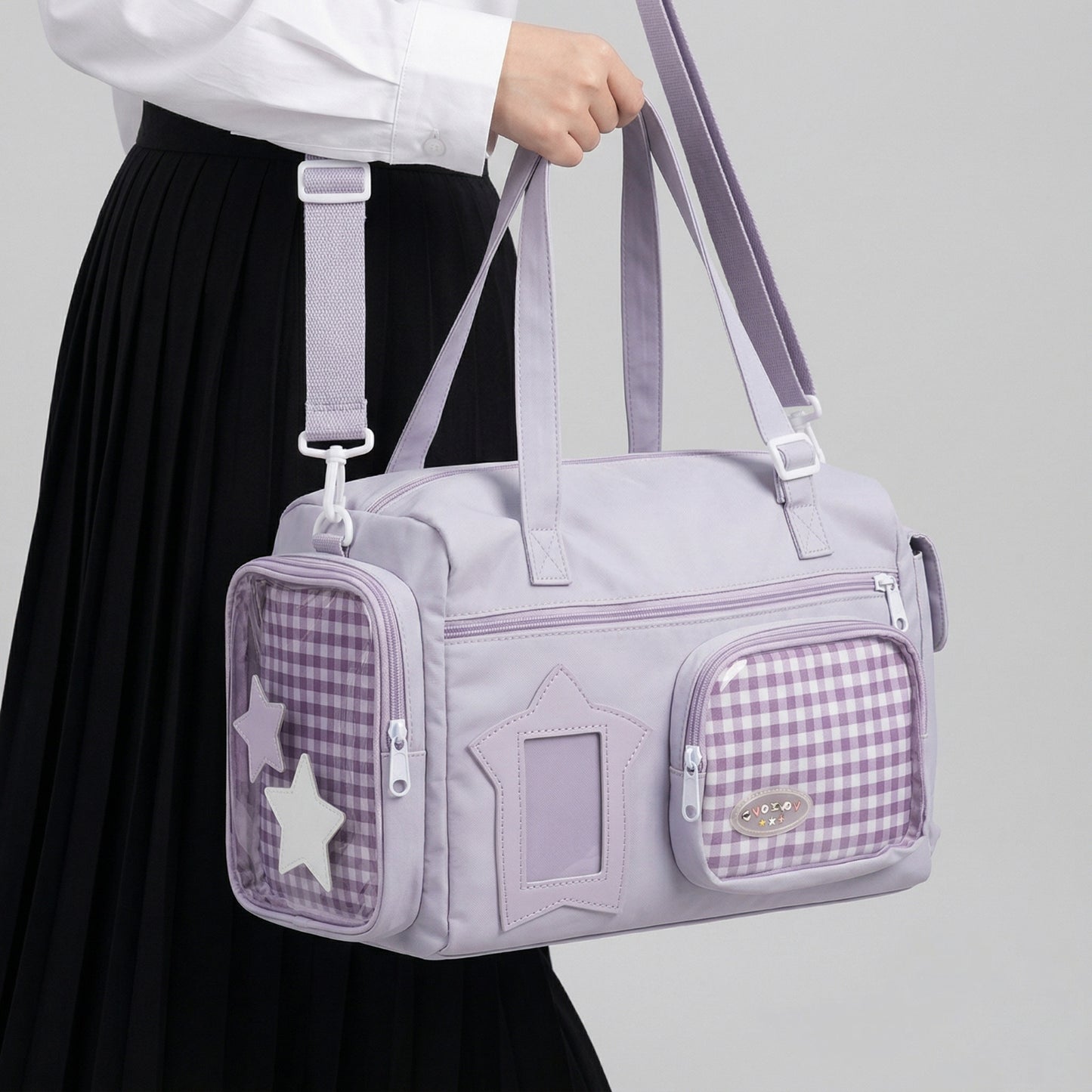 Taiko Y2K Dopamine Drum Duffle Multi Pocket Large Lilac ita bag | Kawaii itabag, itabag backpack, Custom Anime Oshikatsu Window Display Bag