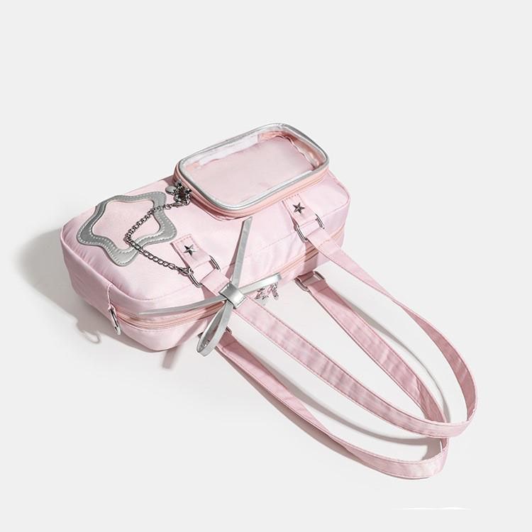 Sora Dual Window Shoulder Ita Bag alternate product angle showing front and side display areas