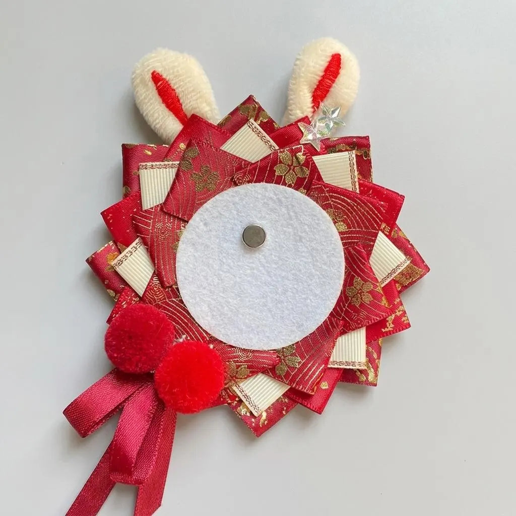Red Ita Bag Accessories Set | Ribbon Bow Charm, Pin Holder, Badge Holder, Photocard Holder, Ita Bag Accessories, Oshikatsu Decor