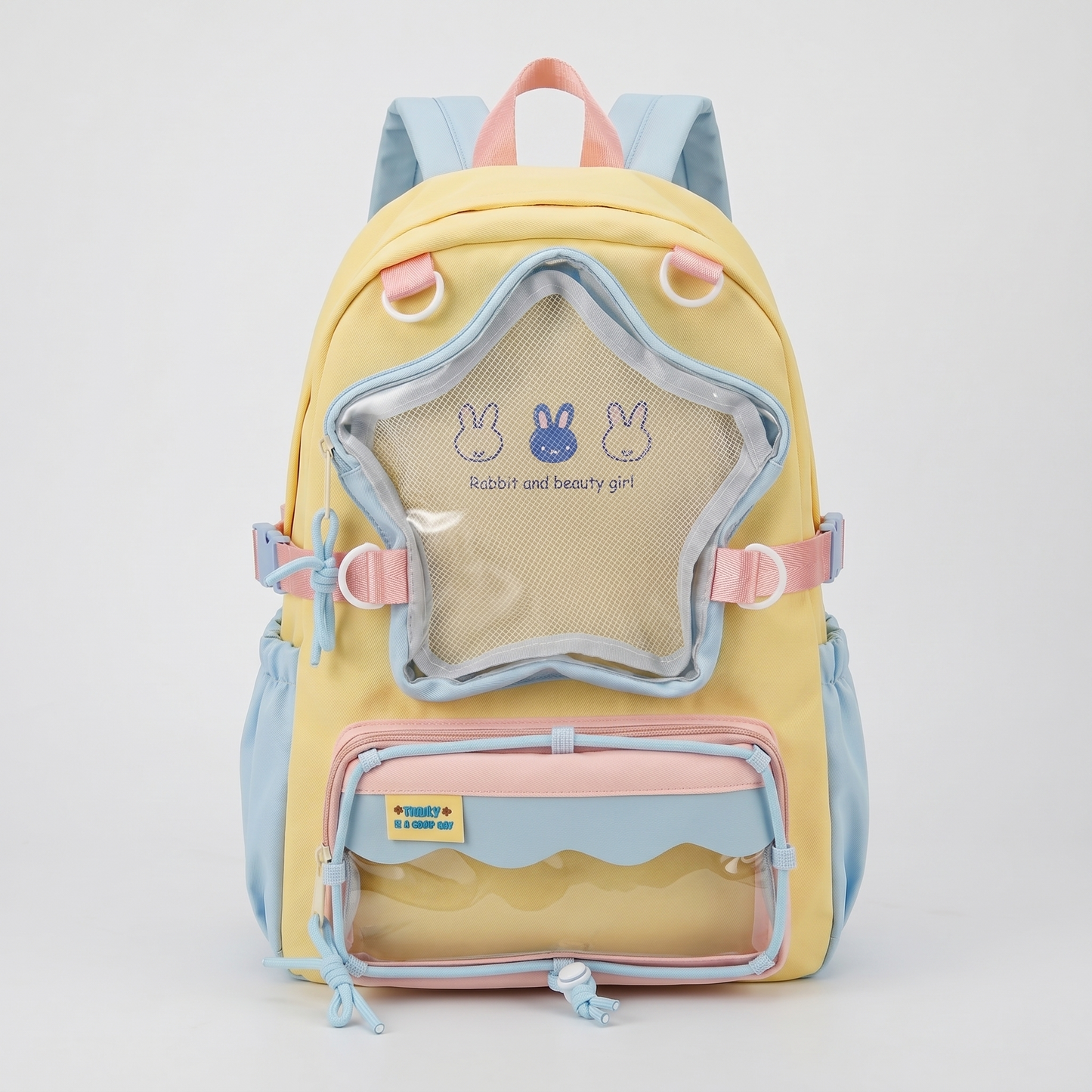 Kira the Star Window Ita Bag Backpack – Dual Pocket Itabag Rucksack, Clear Display Pin Bag, Kawaii Oshikatsu Bag