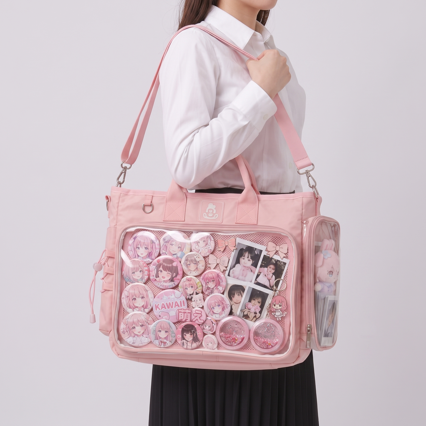 Hanaka Wide Itabag + INSERT | ita Bag Oshikatsu Ita Backpack Crossbody Clear Window Large Display Bag