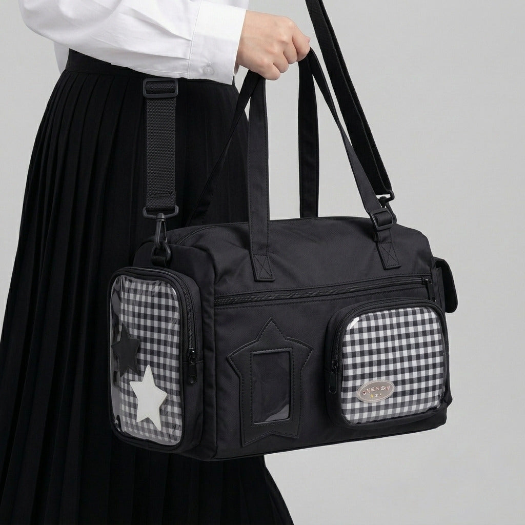 Taiko Y2K Dopamine Drum Duffle Multi Pocket Large Lilac ita bag | Kawaii itabag, itabag backpack, Custom Anime Oshikatsu Window Display Bag