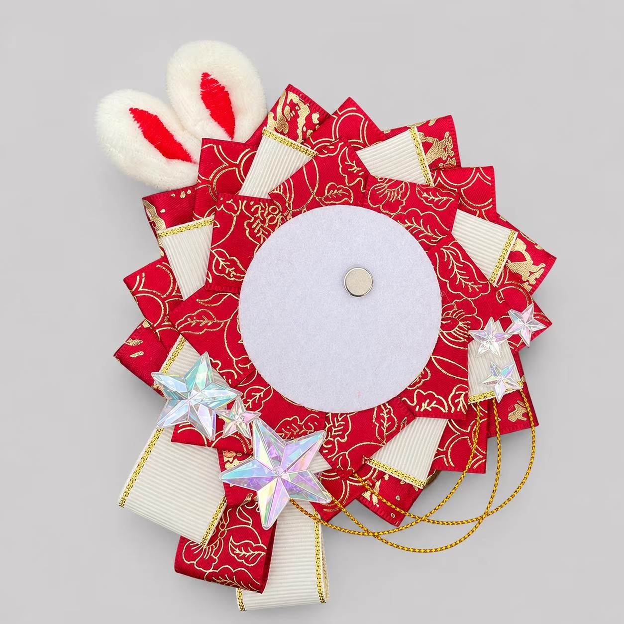 Red Ita Bag Accessories Set | Ribbon Bow Charm, Pin Holder, Badge Holder, Photocard Holder, Ita Bag Accessories, Oshikatsu Decor