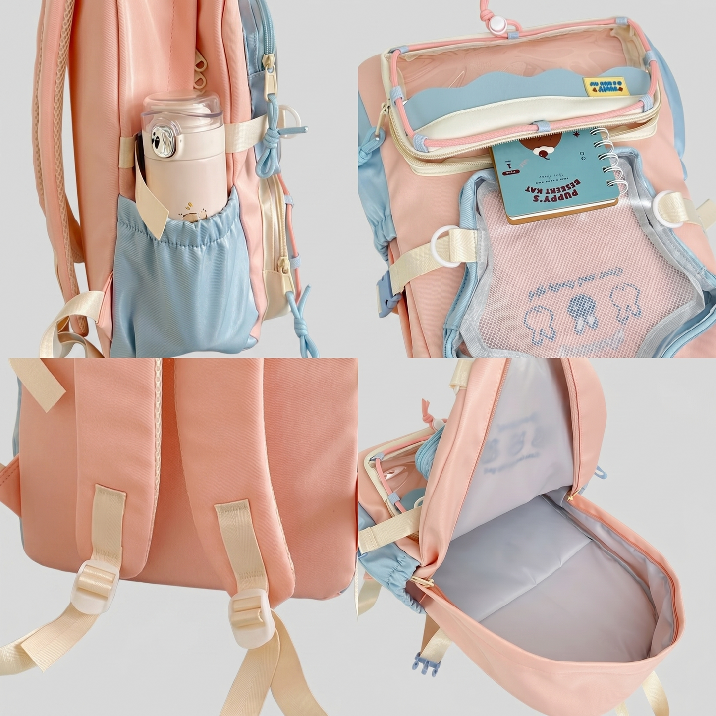 Kira the Star Window Ita Bag Backpack – Dual Pocket Itabag Rucksack, Clear Display Pin Bag, Kawaii Oshikatsu Bag