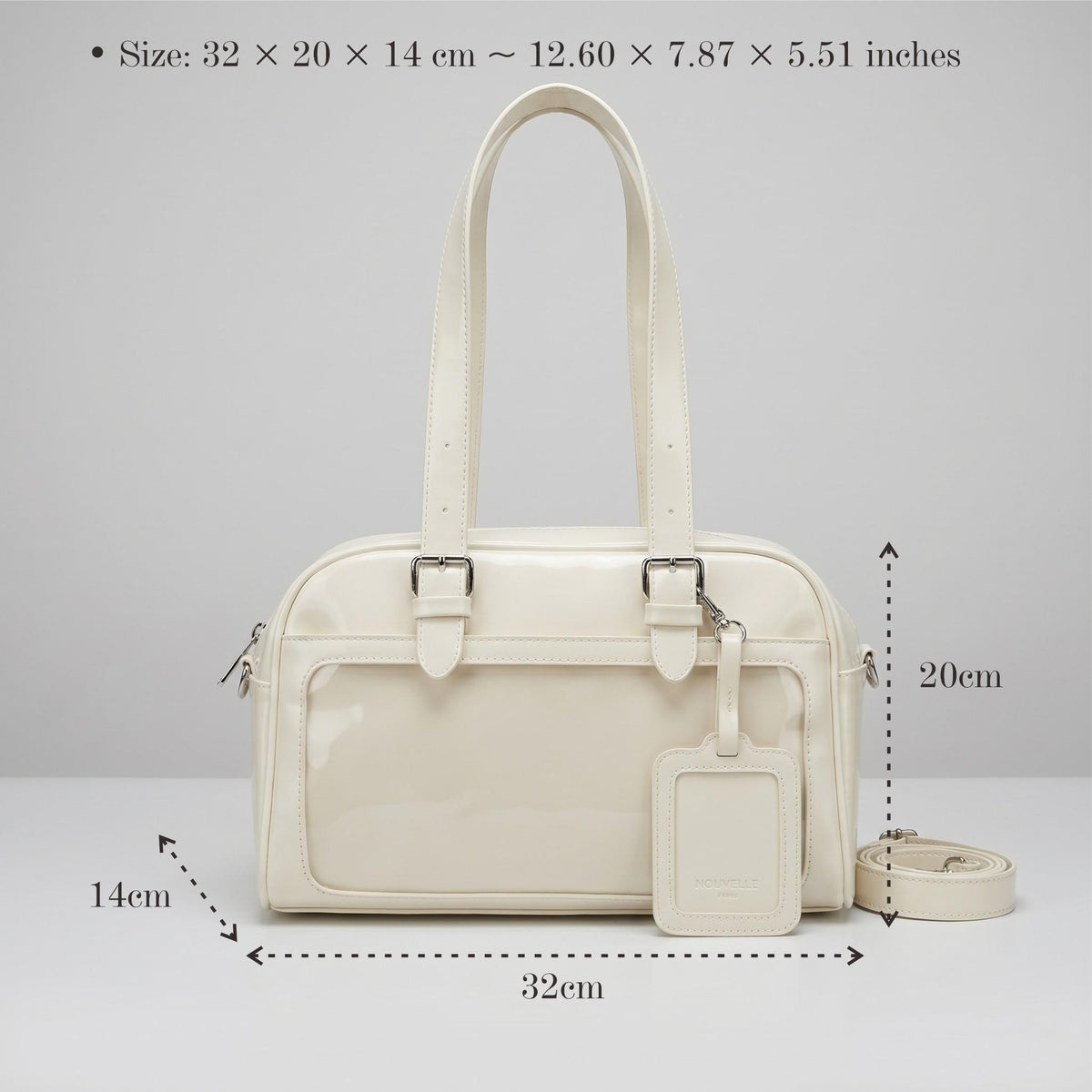 Seiso Frame Shoulder Ita Bag product angle showing clean frame design and clear display area