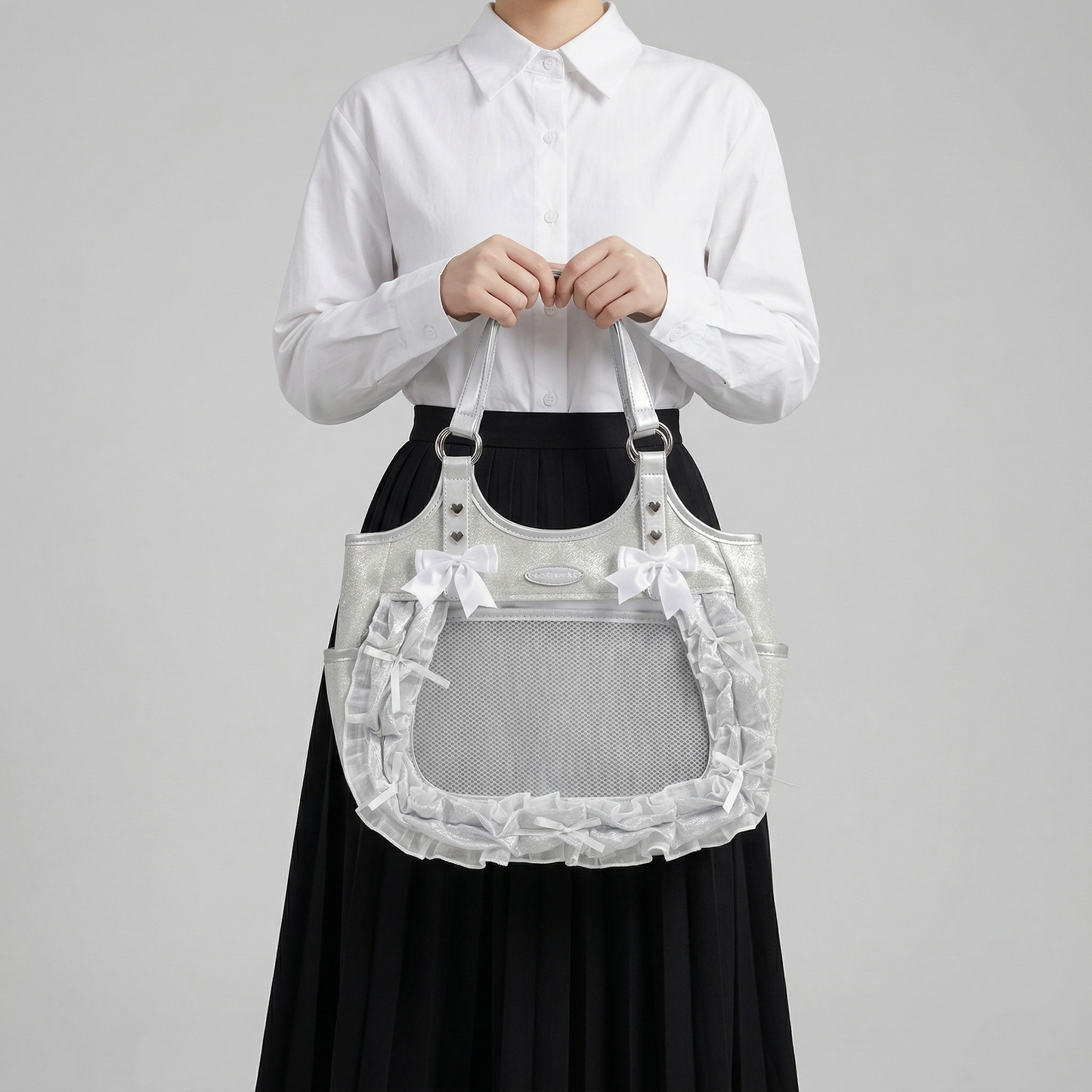 Hanabira Y2K Dopamine Petal Scallop Shopper Large Pink ita bag | Cute Kawaii itabag backpack, Custom Anime Oshikatsu Window Display Bag