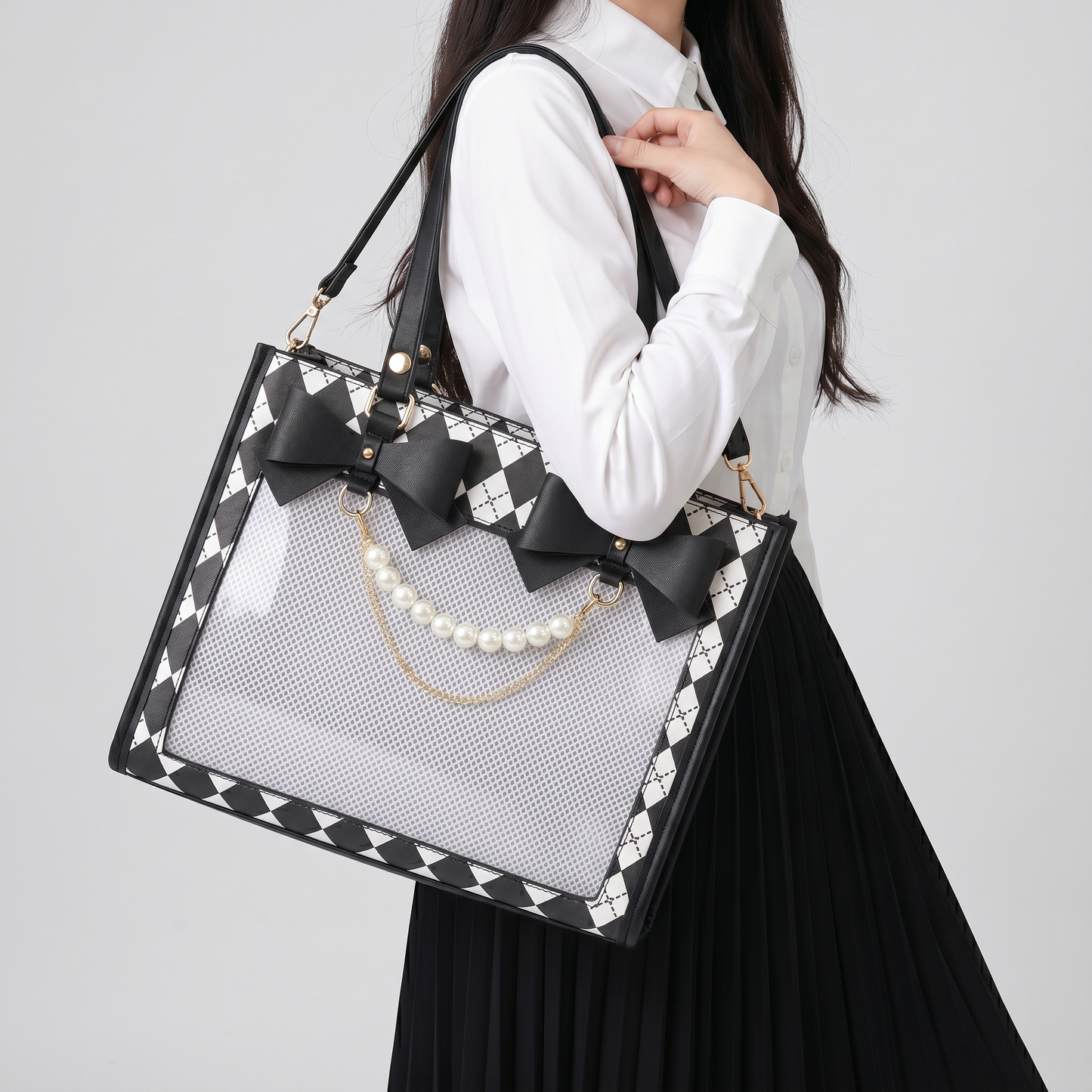 Aoi Frame Itabag – Ita Bag Oshikatsu Tote, Large Clear Window Pin Display, Kawaii Shoulder Bag