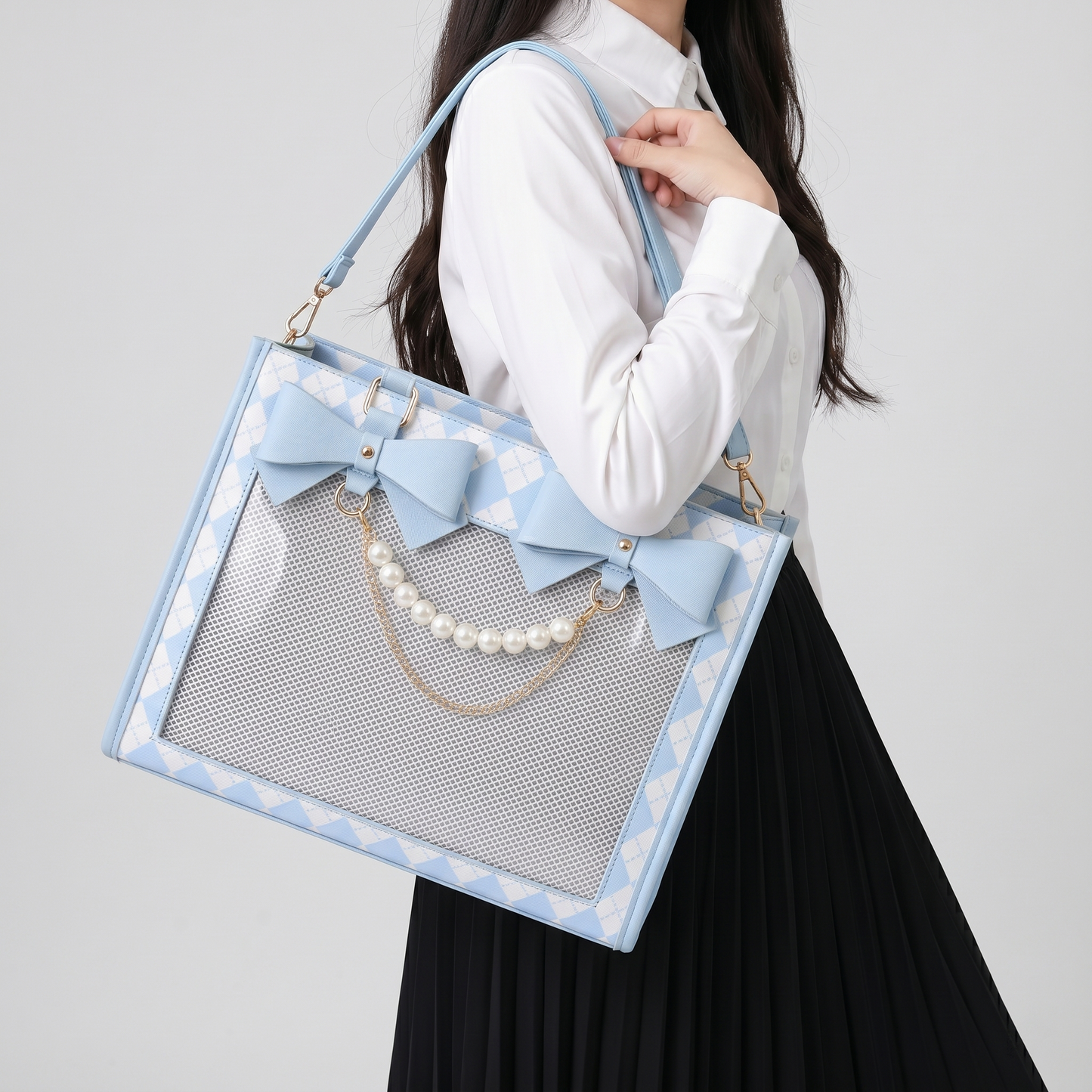 Aoi Frame Itabag – Ita Bag Oshikatsu Tote, Large Clear Window Pin Display, Kawaii Shoulder Bag