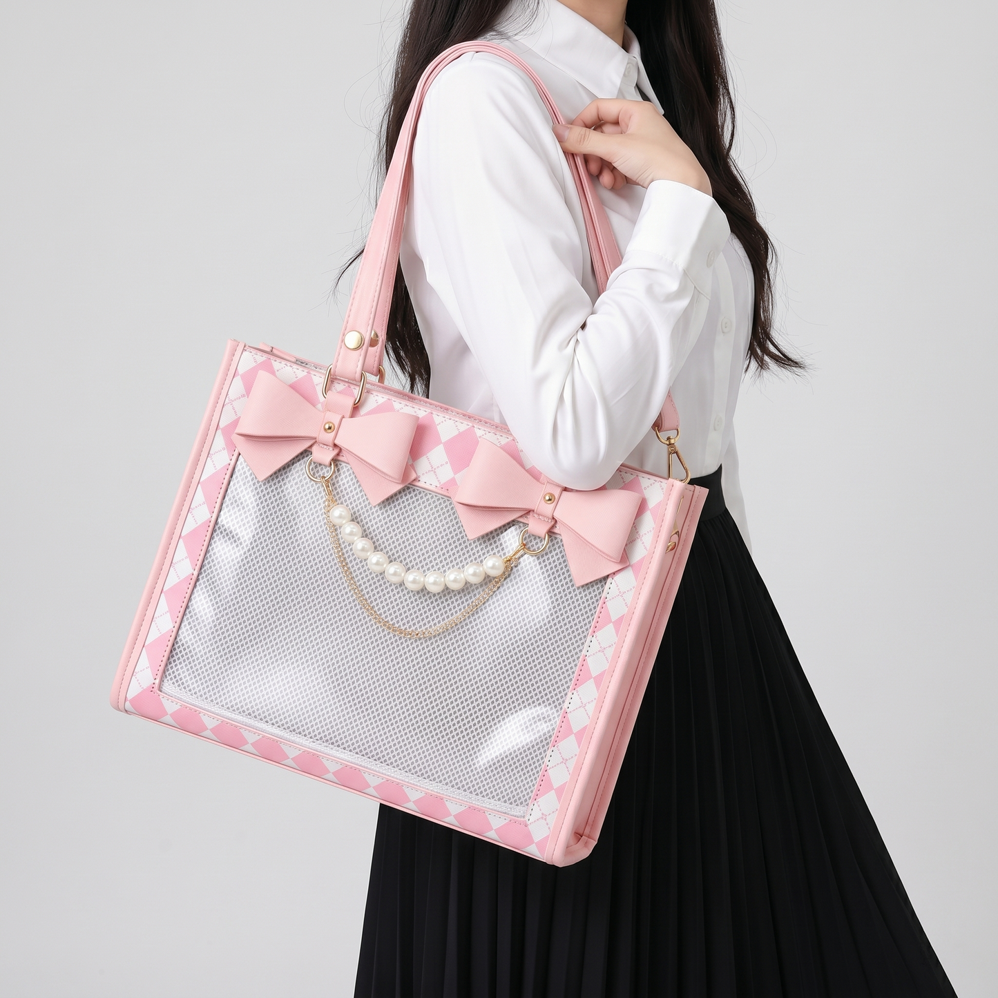 Aoi Frame Itabag – Ita Bag Oshikatsu Tote, Large Clear Window Pin Display, Kawaii Shoulder Bag