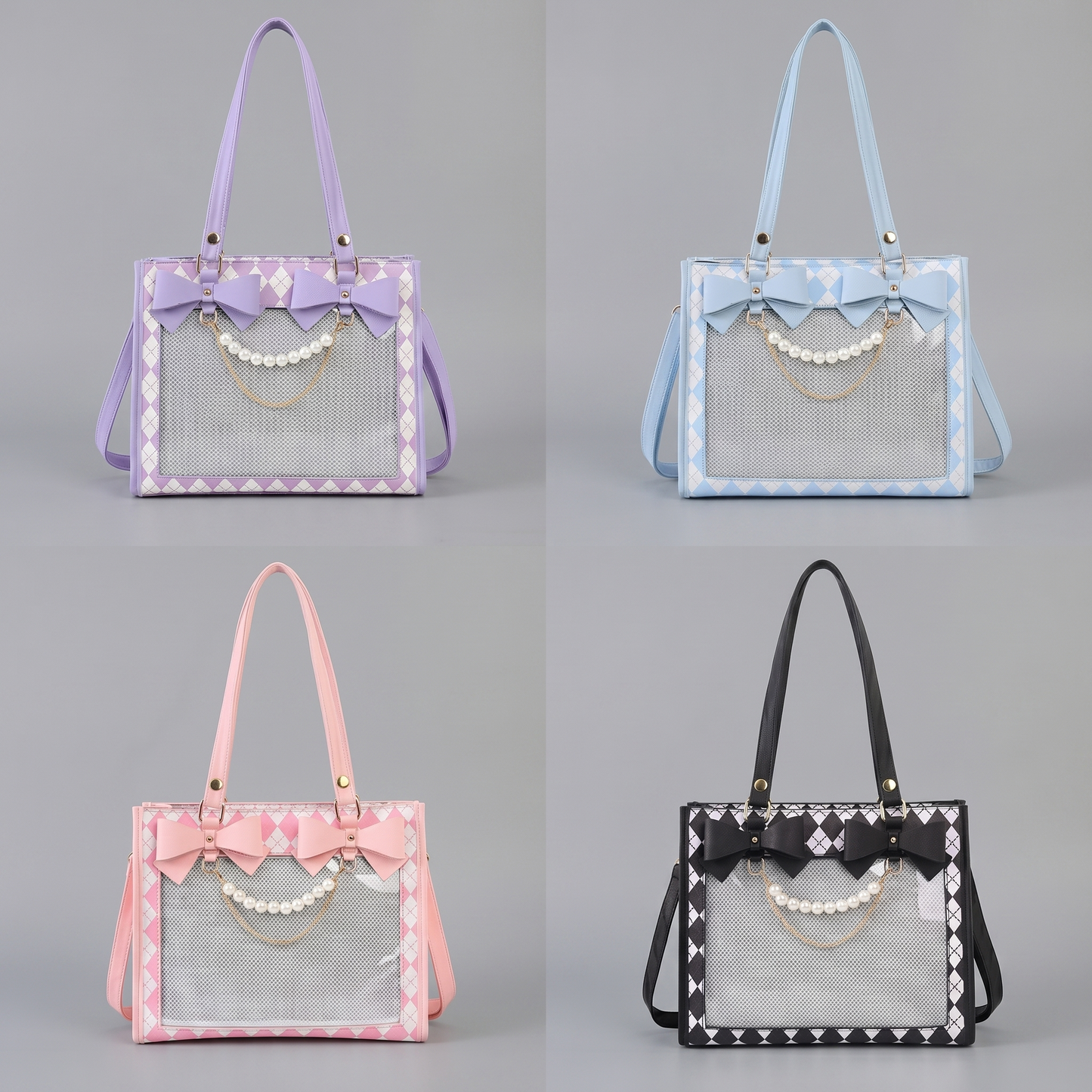 Aoi Frame Itabag – Ita Bag Oshikatsu Tote, Large Clear Window Pin Display, Kawaii Shoulder Bag