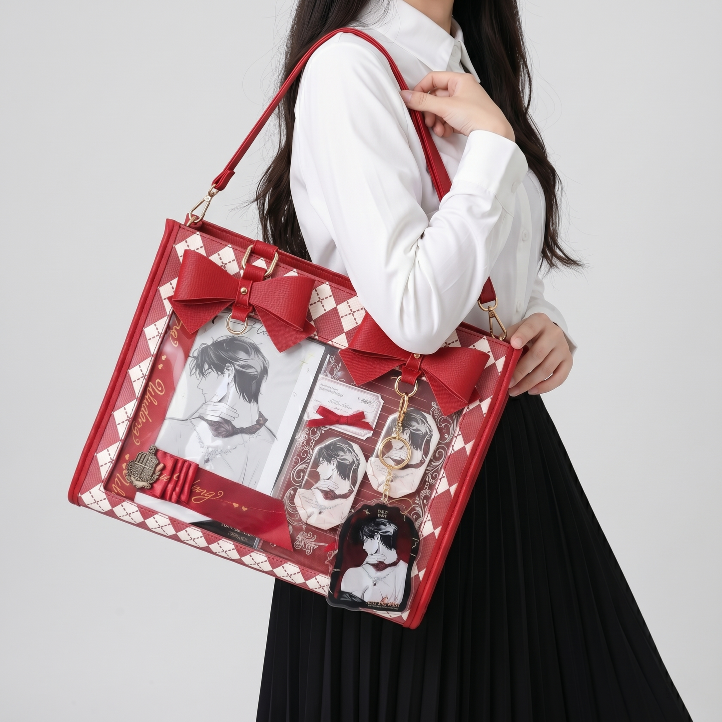 Aoi Frame Itabag – Ita Bag Oshikatsu Tote, Large Clear Window Pin Display, Kawaii Shoulder Bag