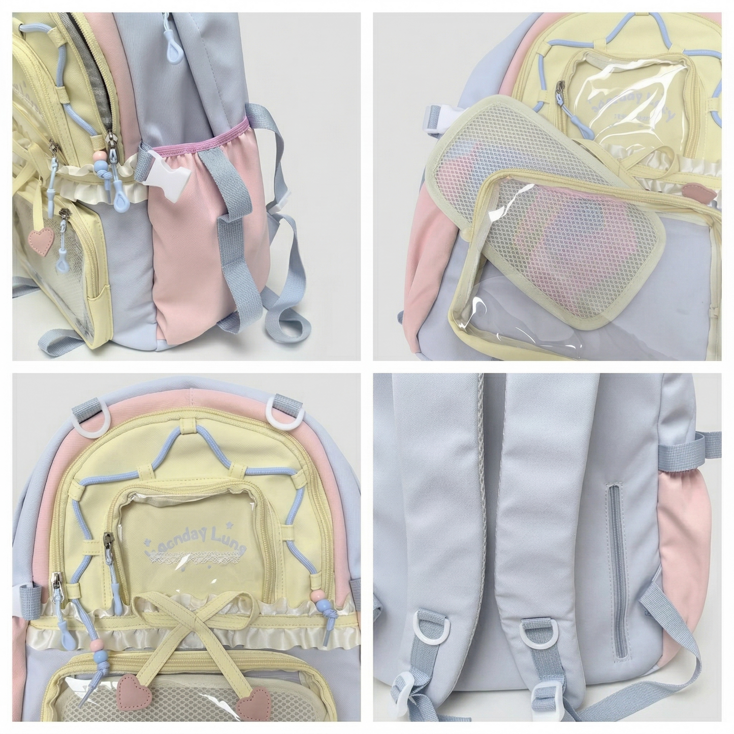 Furi Y2K Dopamine Sweet Ruffle Dome Window Large Lilac Ita Bag | Cute Kawaii  itabag backpack, Custom Anime Oshikatsu Window Bag | ITABAG19