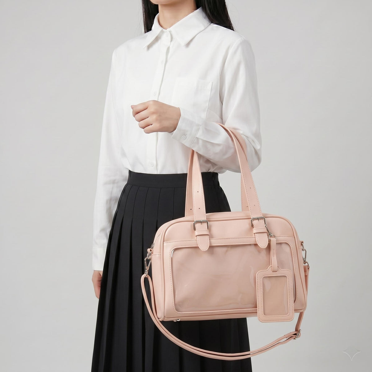 Seiso Frame Shoulder Ita Bag product detail view showing display frame and carrying hardware