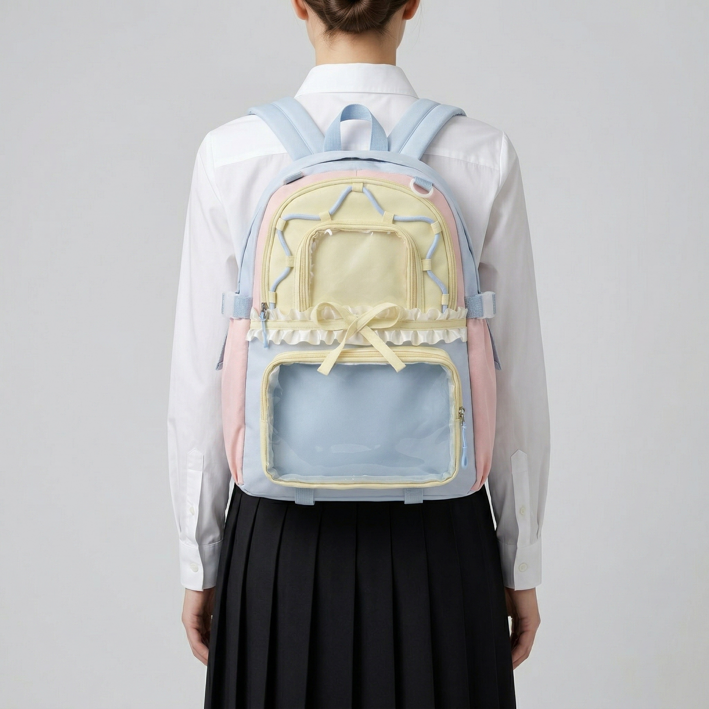 Furi Y2K Dopamine Sweet Ruffle Dome Window Large Lilac Ita Bag | Cute Kawaii  itabag backpack, Custom Anime Oshikatsu Window Bag | ITABAG19