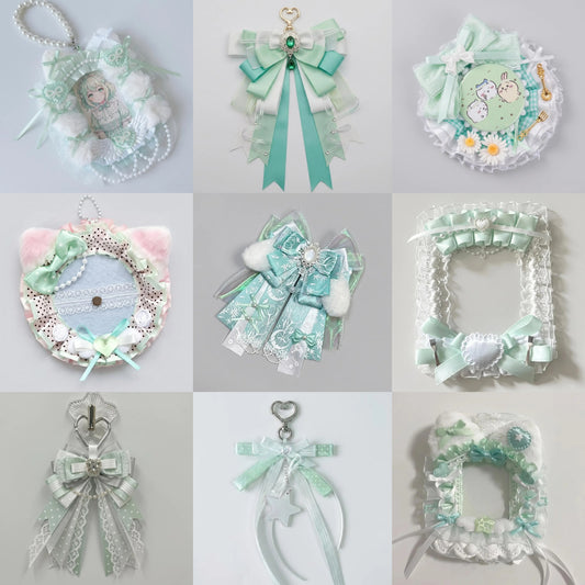 Mint Green Ita Bag Accessories Set collection overview showing available accessory designs