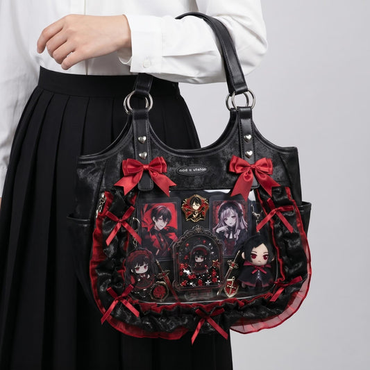 Hanabira Y2K Dopamine Petal Scallop Shopper Large Pink ita bag | Cute Kawaii itabag backpack, Custom Anime Oshikatsu Window Display Bag