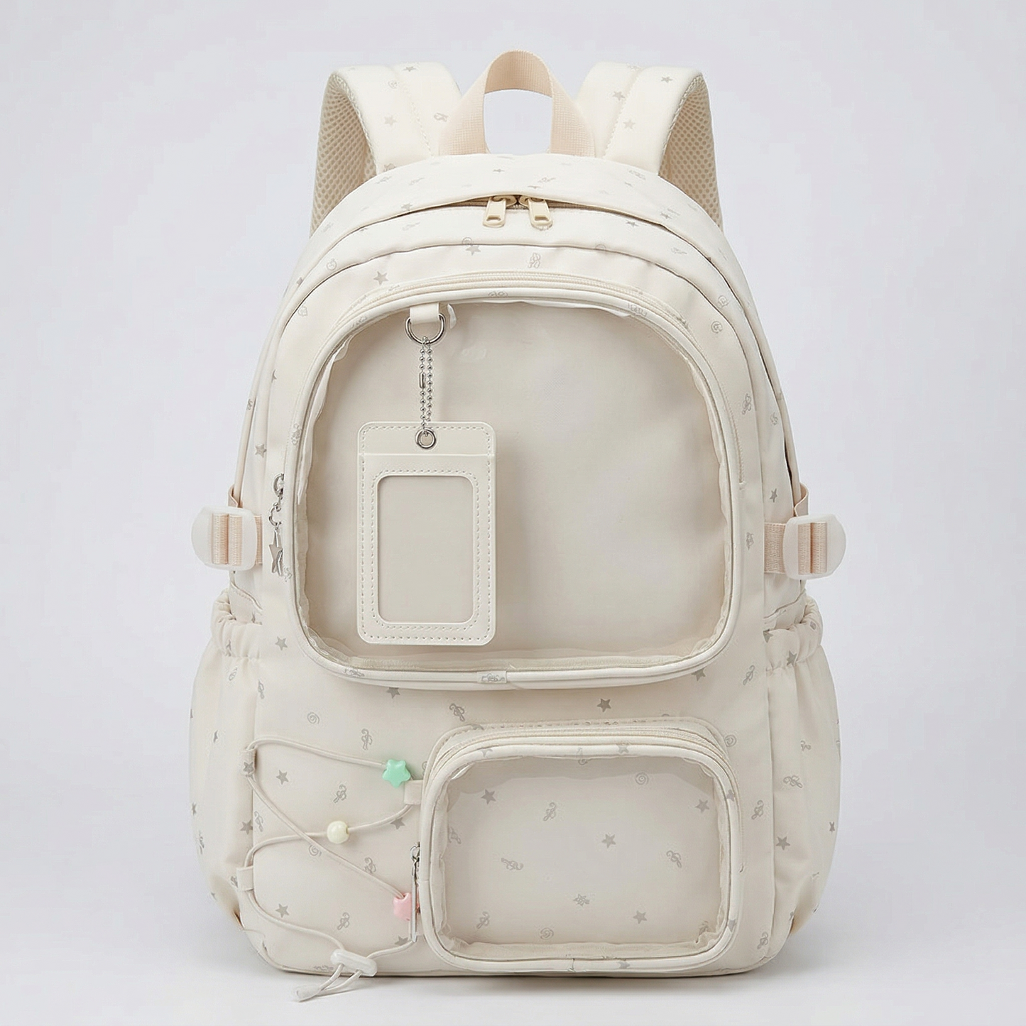 Nova the Y2K Dopamine Multi Pocket Large Green Ita Bag Backpack with Custom Accessories | Oshikatsu Cute Kawaii Anime Itabag Daypack