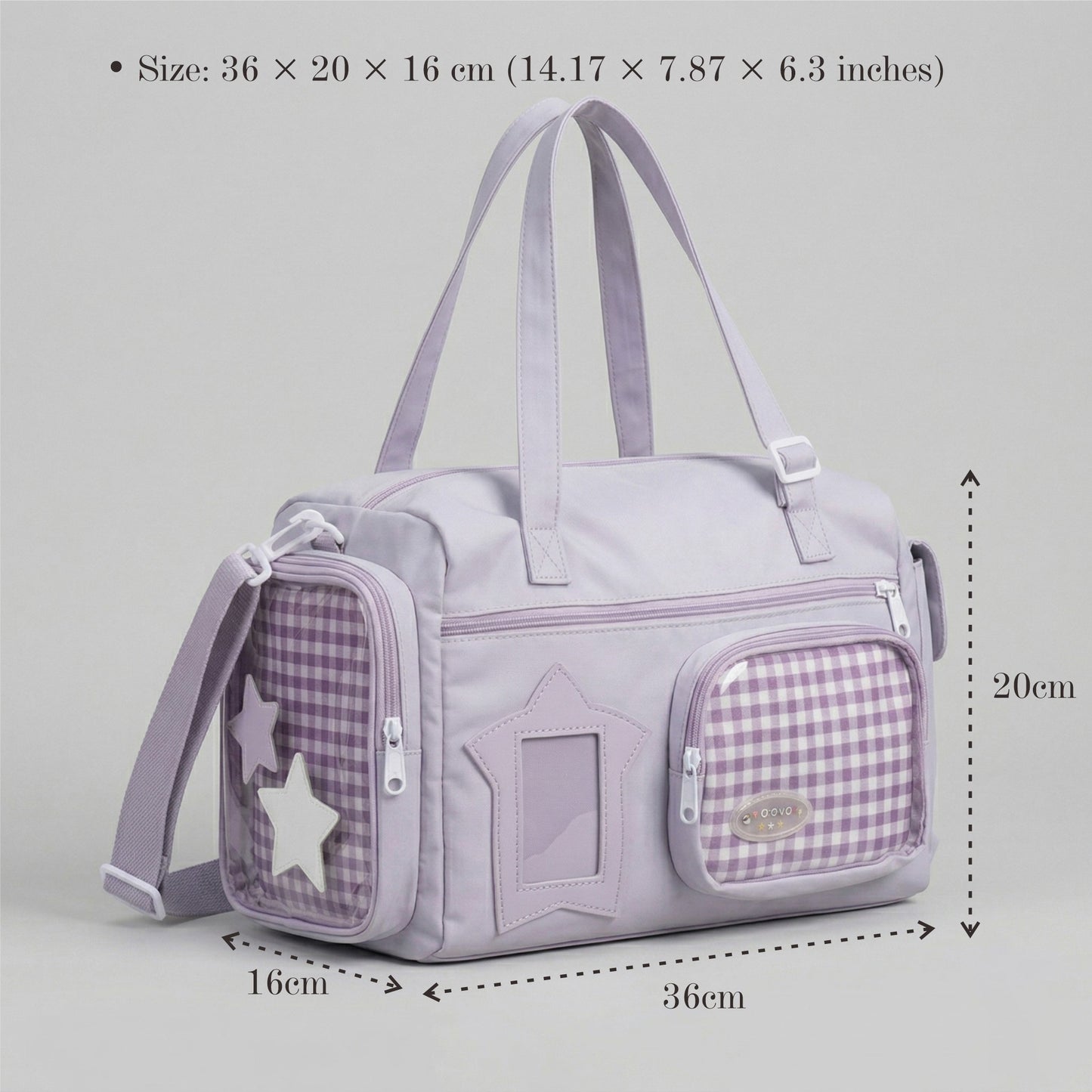 Taiko Y2K Dopamine Drum Duffle Multi Pocket Large Lilac ita bag | Kawaii itabag, itabag backpack, Custom Anime Oshikatsu Window Display Bag