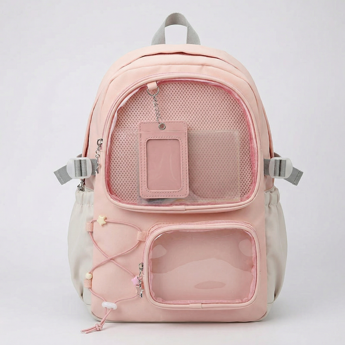 Nova the Y2K Dopamine Multi Pocket Large Green Ita Bag Backpack with Custom Accessories | Oshikatsu Cute Kawaii Anime Itabag Daypack