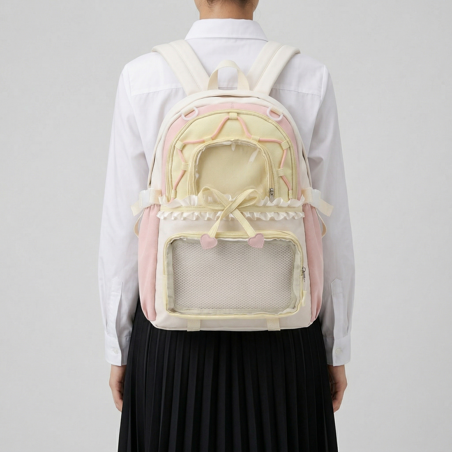 Furi Y2K Dopamine Sweet Ruffle Dome Window Large Lilac Ita Bag | Cute Kawaii  itabag backpack, Custom Anime Oshikatsu Window Bag | ITABAG19