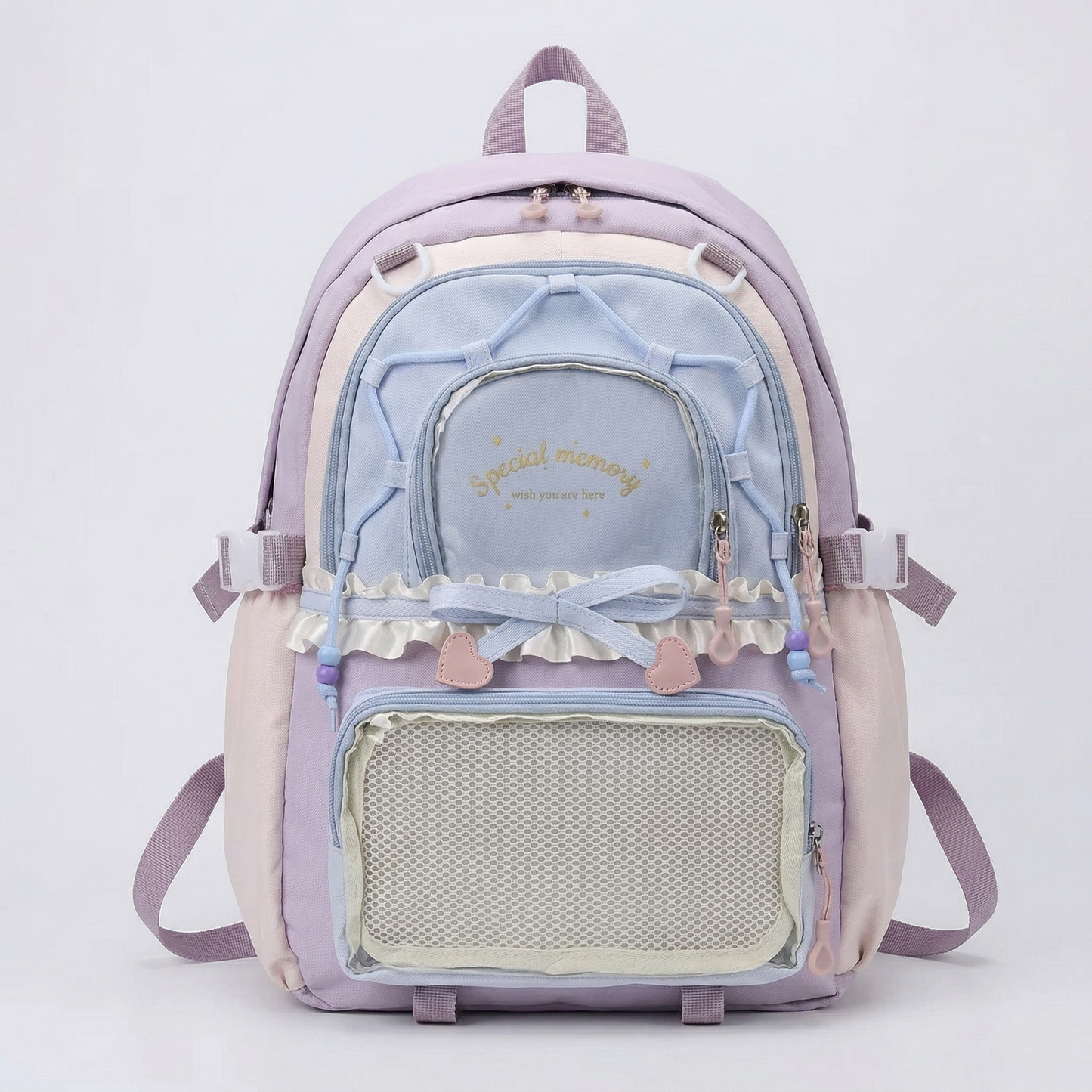 Furi Y2K Dopamine Sweet Ruffle Dome Window Large Lilac Ita Bag | Cute Kawaii  itabag backpack, Custom Anime Oshikatsu Window Bag | ITABAG19